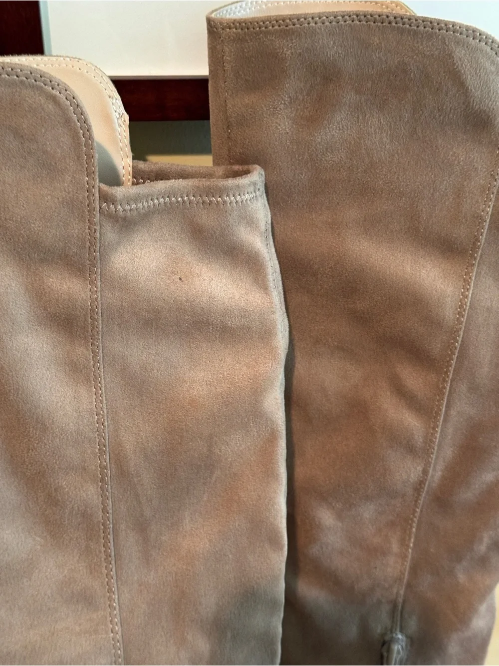 Kelly & Katie Taupe Over-the-Knee Suede Boots